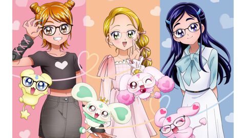 『ふたりはプリキュア』Zoffとのコラボメガネの受注予約が開始。計4モデルとふわふわメガネケース、大判メガネ拭き、トレーディングメガネ拭きが販売