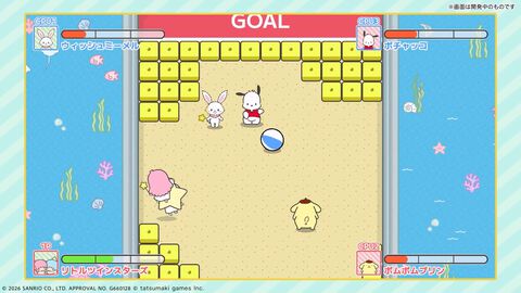 『サンリオキャラクターズ スマッシュフェスタ！』ブロック崩しとラリー応酬。サンリオキャラ20名以上によるハチャメチャスポーツ対戦ゲーが本日発売