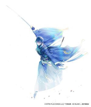 『刀剣乱舞』アイスショー“ICE BLADE”、三日月宗近が優美に舞う描き下ろしビジュアル解禁