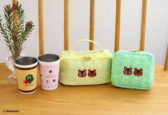 『あつまれ どうぶつの森』葉っぱとまめきち＆つぶきちのキルティングポーチ、さくら・喫茶ハトのタンブラーが本日（3/31）発売