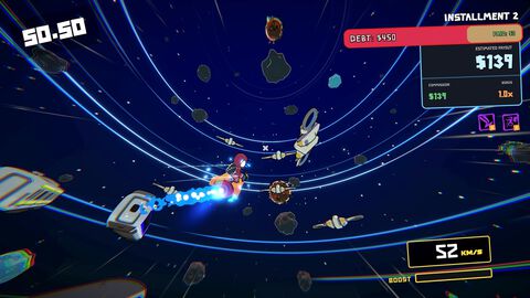 『星間爆走便：スペースドリフター』邪魔な小惑星を破壊して加速する運び屋アクションローグライクが本日（4/1）発売。借金を返済し自由を目指せ