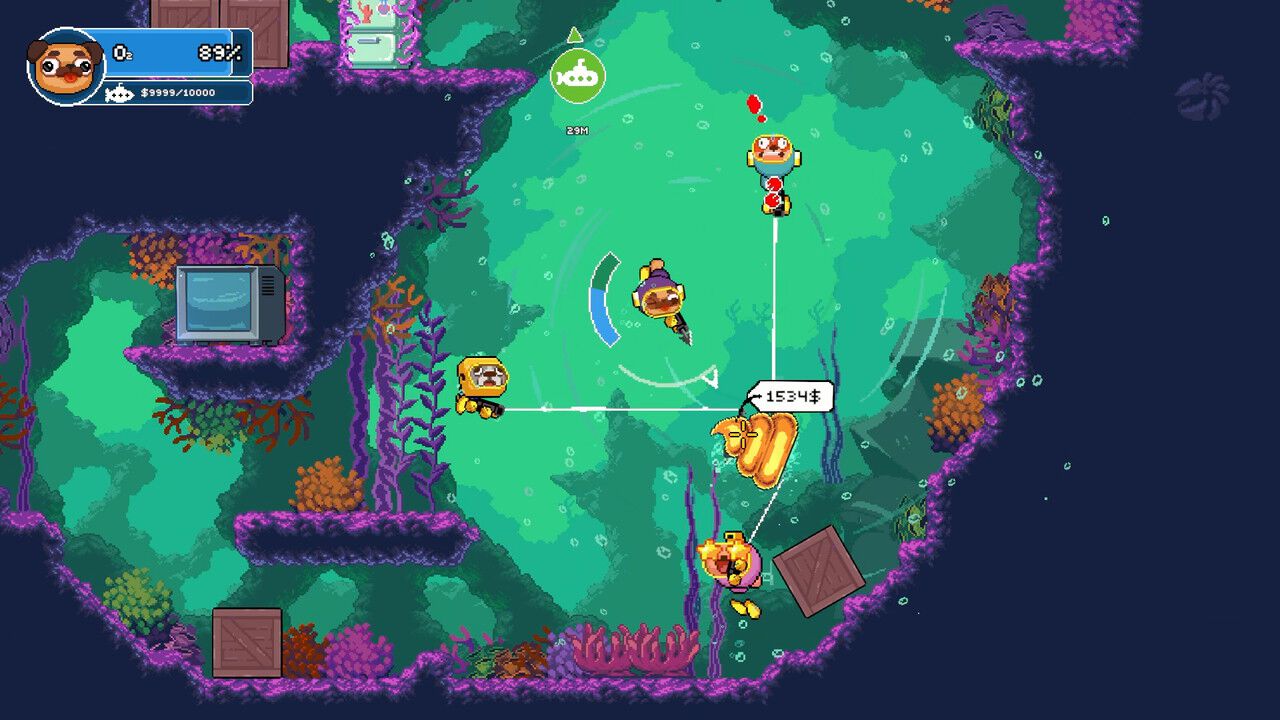 最大4人でわちゃわちゃ協力して深海のお宝を探すアクション『ソルティ