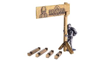 『ゼルダの伝説』看板を支え続けるカバンダが立体パズルに。資材を組み合わせて看板の自立を目指す。ハイリアの盾とともに4月25日発売