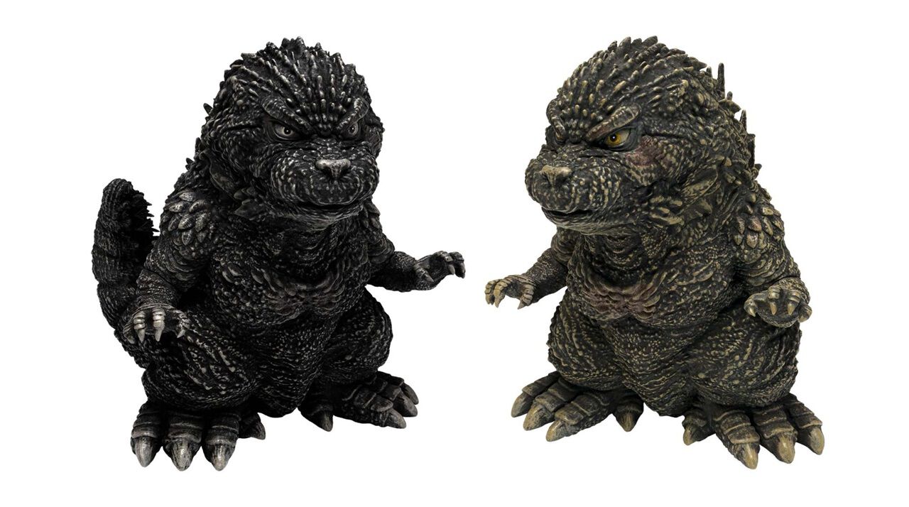 ゴジラ-1.0』デフォルメフィギュア“鎮座獣”にモノクロ版のデザインが 