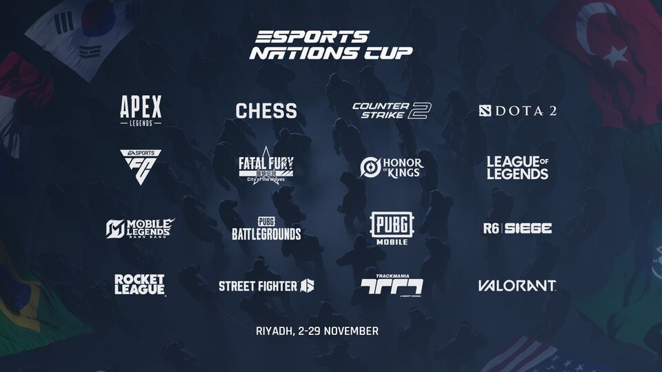“Esports Nations Cup 2026”『スト6』『Apex』『LoL』『餓狼伝説CotW』など競技ラインナップ全16タイトル公開。日本も参戦する国家代表形式のグローバルeスポーツ大会