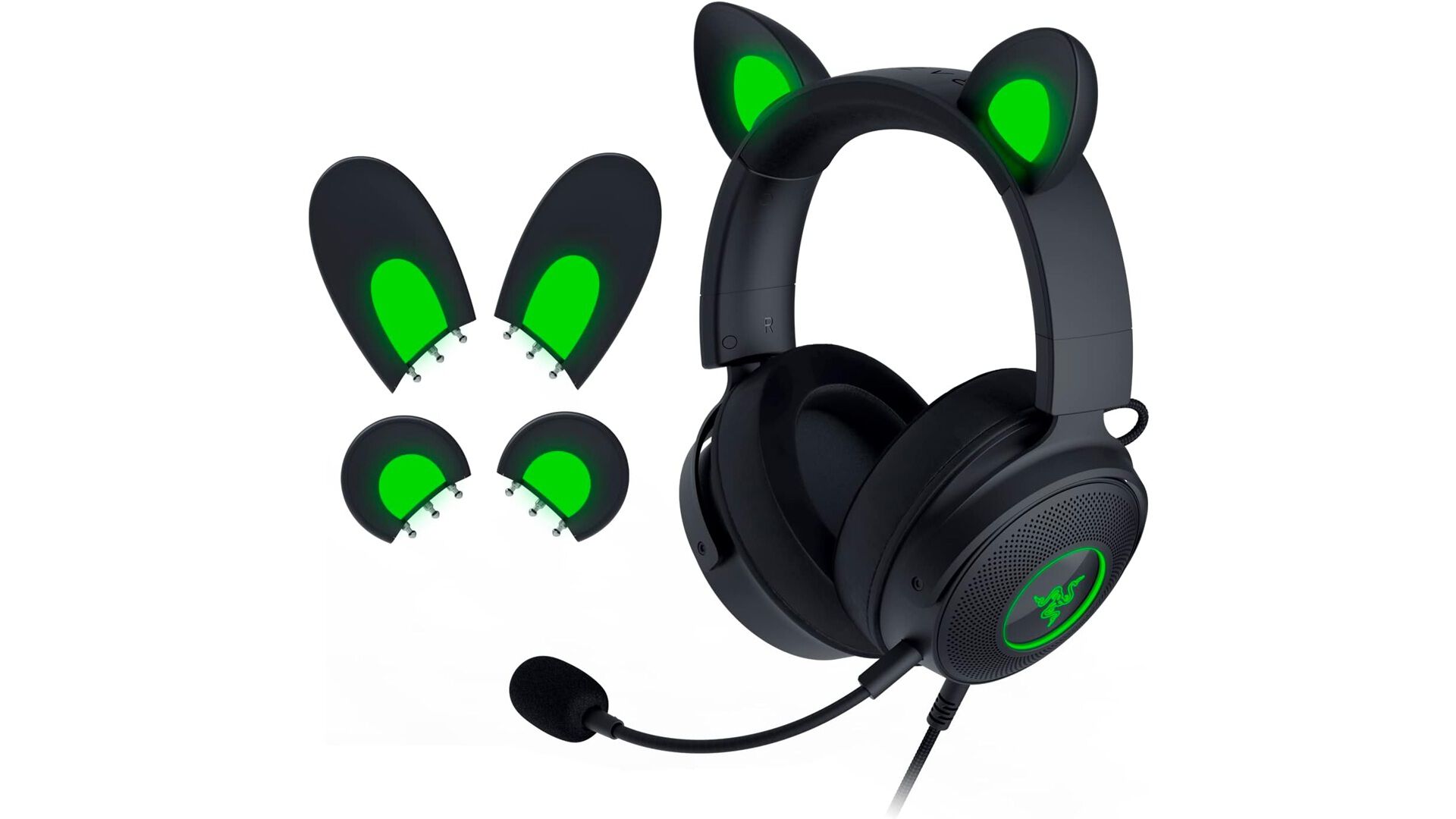 猫耳デザイン ゲーミングヘッドセット ブラック Razer新生活セール】ネコミミゲーミングヘッドホンが45％オフで15980円