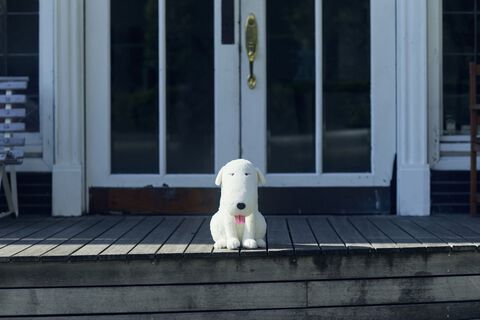 『ワンピース』オレンジの町の犬・シュシュがふわふわのマスコットに。ペットフード屋の前でなくとも鎮座、ドアストッパーとしても使用可能!?