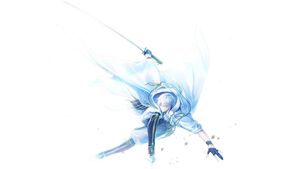『刀剣乱舞』アイスショー“ICE BLADE”、鶴丸国永が美しいハイドロブレーディングを披露。氷上に舞う描き下ろしビジュアルを公開し、観る者を“氷上の本丸”へと誘う