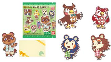 『どうぶつの森』たぬきち、しずえたちがキュートなアクリルマグネットに。全24種でメッセージカード風メモも付属。8月発売予定