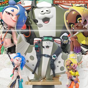 『スプラトゥーン レイダース』のamiibo『すりみ連合セット』が予約開始。フウカ、ウツホ、マンタローが『レイダース』衣装に、7/23にゲームと同時発売！