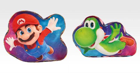 映画『スーパーマリオギャラクシー』の一番くじが本日（4/24）発売。マリオ&ヨッシーのビッグザイズクッション、チコのルームライト&ぬいぐるみなど