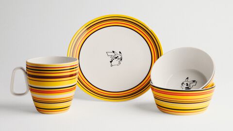 『ポケモン』イッタラとコラボしたマグカップ、ボウル、プレートが登場。ピカチュウカラーのストライブに、ワンポイントイラストがキュート【5月1日発売】