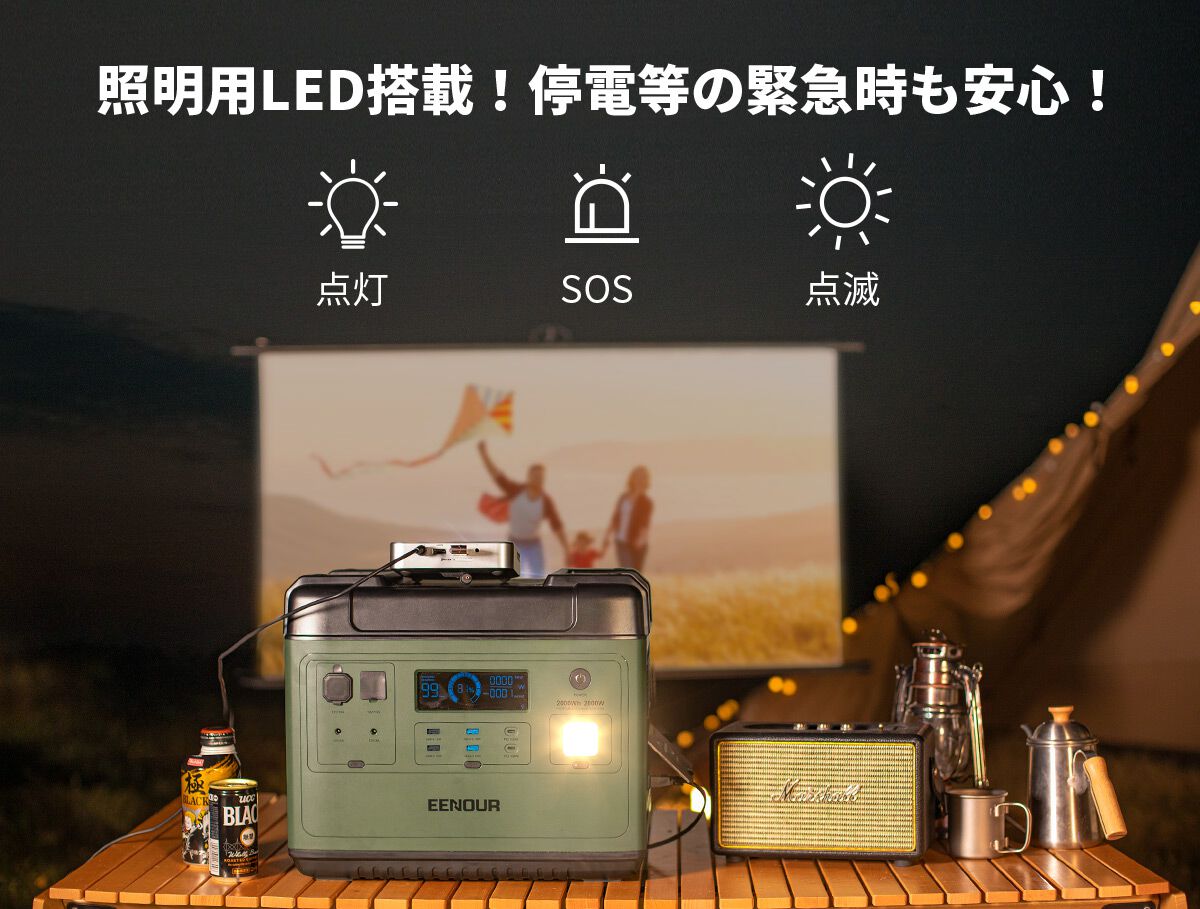 キャンプや防災で役立つポータブル電源“EENOUR P2001”が63％オフ 