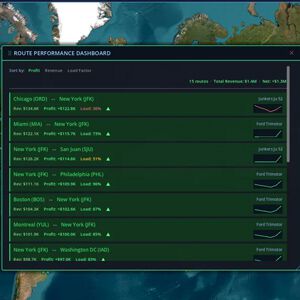 週末が溶ける。190の歴史イベントと12万の路線が織りなす本格派航空経営シミュ『SkyChart Airline Executive』のSteamストアページが公開中