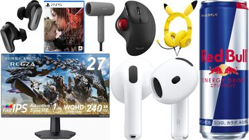 【Amazonタイムセール】レッドブル24本セットが36%オフ、AirPods 4が22%オフ。REGZAゲーミングモニターやピカチュウの耳付きヘッドホンもお買い得