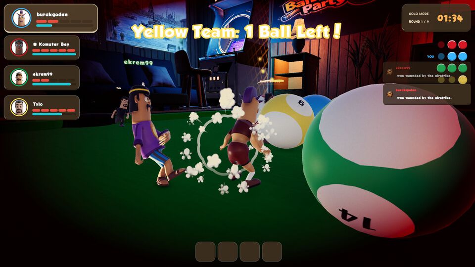 『BAIT BALL PARTY』順番無視の妨害ありビリヤード。最大6人で遊べるわちゃわちゃパーティーゲームのSteamストアページがオープン