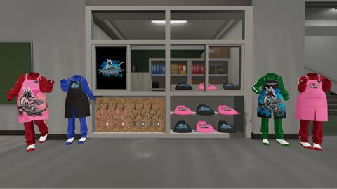 『家庭科のドラゴン』がVRChatに進出。アバターに着せて使えるエプロン&ジャージやナップサックを販売。“あのころ”の学校を模したワールドも展開