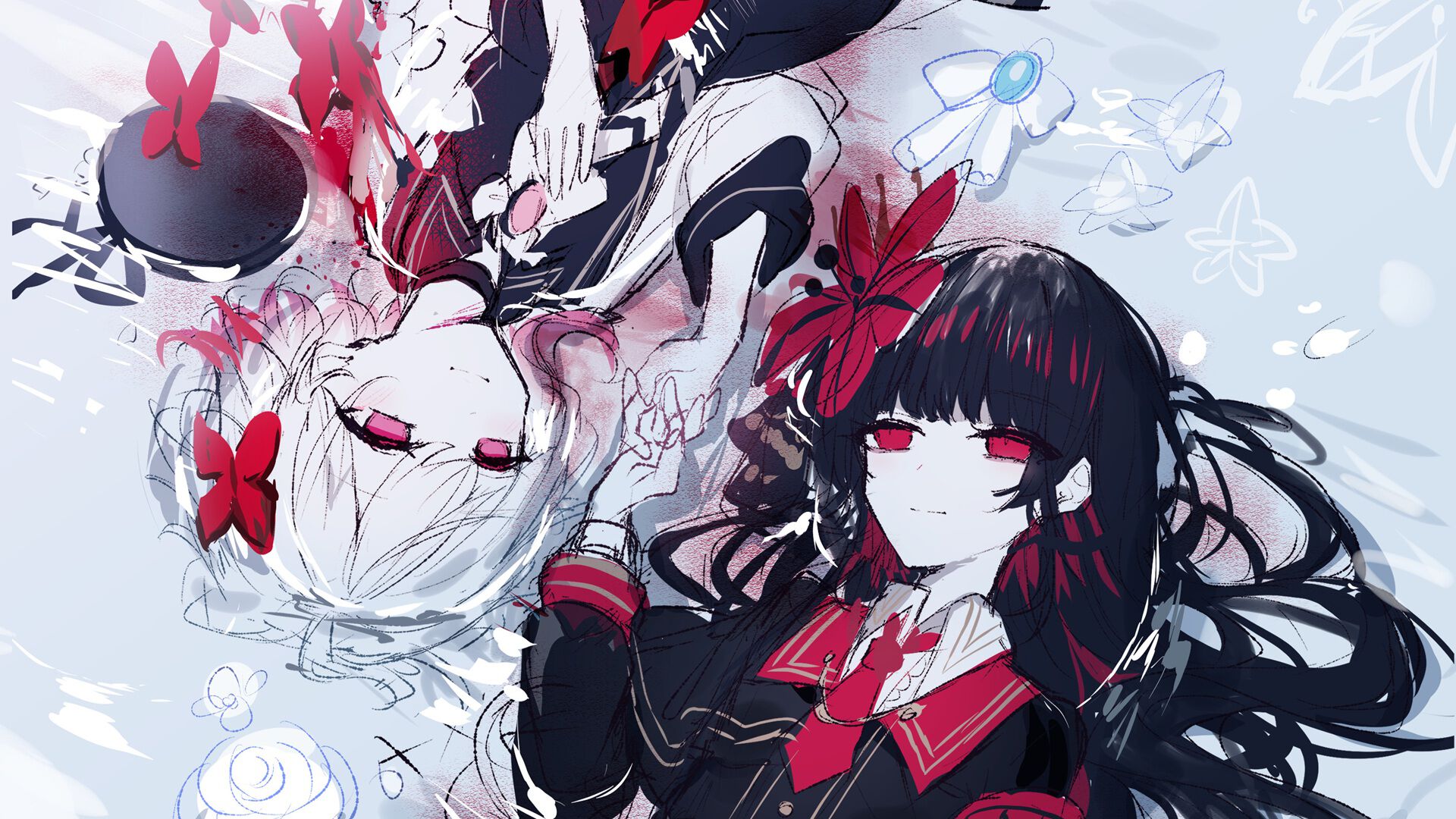 魔法少女ノ魔女裁判』桜羽エマ＆二階堂ヒロの描き下ろしタペストリー初