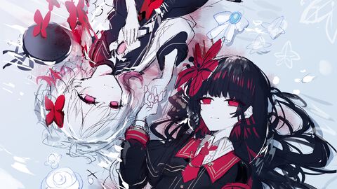 『魔法少女ノ魔女裁判』桜羽エマ＆二階堂ヒロの描き下ろしタペストリー初公開。ファミ通DXパックに付属、丸皿や付箋ロールなど魔女候補たちのグッズが満載