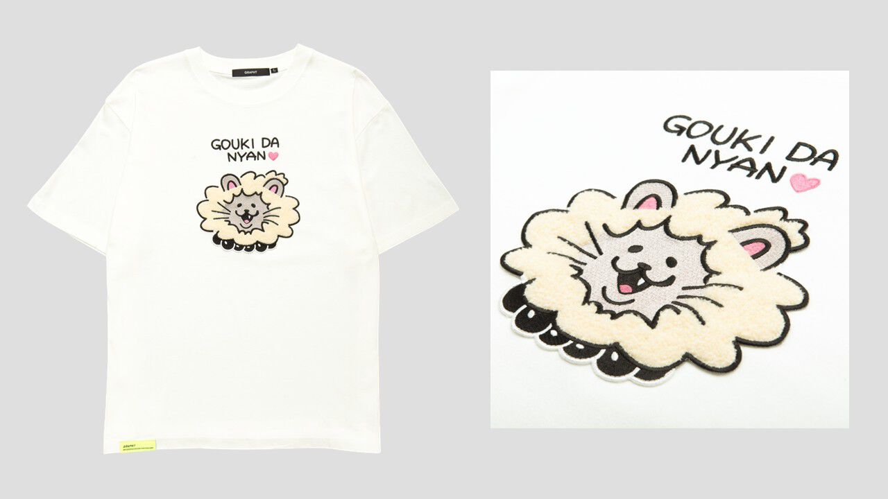 スト6】『がんばれジュリちゃん』豪鬼ニャンの刺繍Tシャツ、マスコット