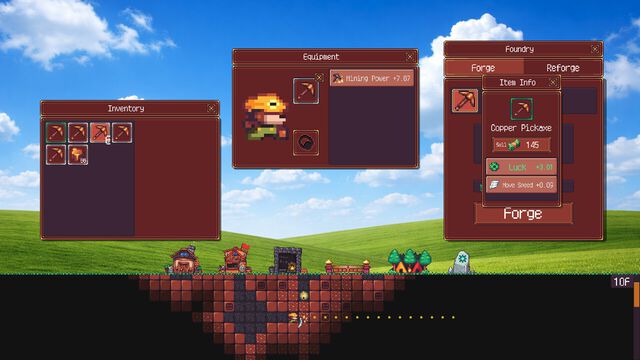 『Cozy Mining』デスクトップの片隅で小さな相棒が採掘作業。放置系採掘ゲームの体験版が配信開始。ピッケルの音が心地よい癒し系マイニング