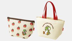 満腹になったヨッシーがかわいいトートバッグなど新商品がマイニンテンドーストアで発売。ヨッシーの保冷剤も同時発売。過去に発売されたタマゴ型キーケースもリニューアル
