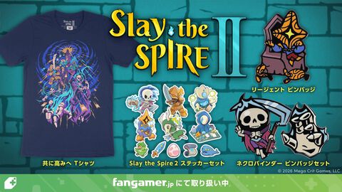 『Slay the Spire 2』5人のプレイアブルキャラがあしらわれたTシャツがクール。ステッカー、ピンバッジなど公式グッズ4点が販売開始【スレスパ2】