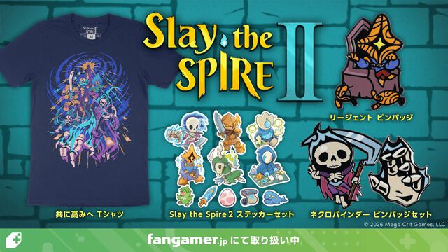 『Slay the Spire 2』5人のプレイアブルキャラがあしらわれたTシャツがクール。ステッカー、ピンバッジなど公式グッズ4点が販売開始【スレスパ2】