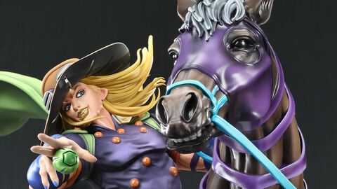 【ジョジョ第7部】アニメ『スティール・ボール・ラン』ジャイロ＆ヴァルキリーが立体化。荒野へ駆け出す瞬間を全高約310mmスケールで再現