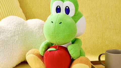 『スーパーマリオ』ヨッシーだらけの一番くじが本日（5/23）発売。りんごを抱えたお座りポーズ、スヤスヤ寝顔がかわいいぬいぐるみなどがラインアップ