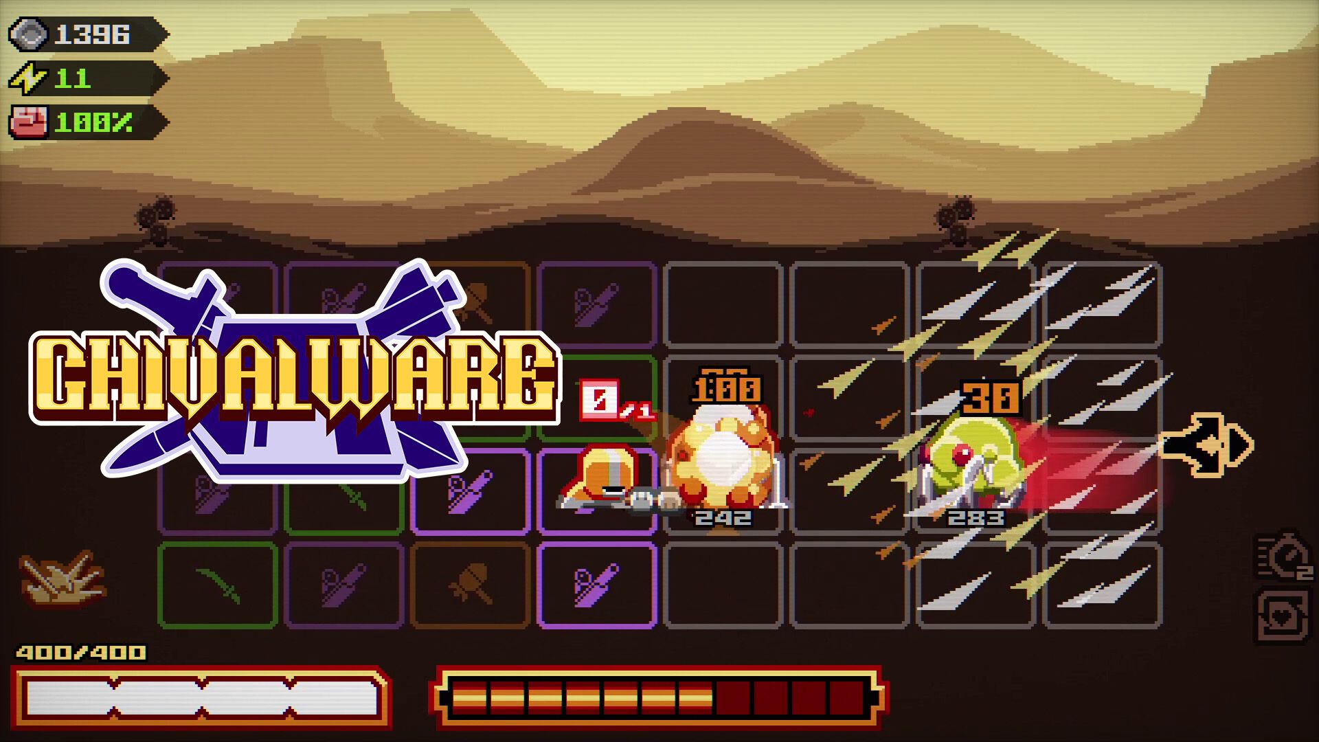 Chivalware』ロックマンエグゼ風の盤面でマッチ3パズルやりながら戦う