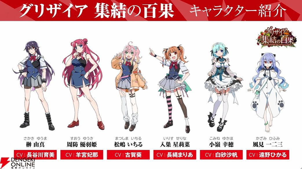 グリザイア 集結の百果』風見雄二の娘を名乗る少女6名のキャストが発表