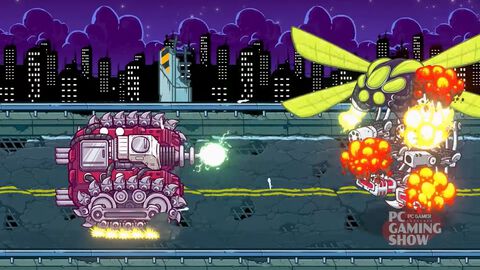 『MAXIMUM THUNDERNESS』ロックに弾けるローグライク横スクシューティング発表。カートゥーン世界で侵略エイリアンをぶちのめせ【PC Gaming Show】