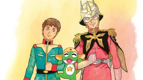 『ガンダム』×『ケロロ』コラボで軍曹、アムロ、シャアが腕組み歩く。安彦良和＆吉崎観音の描き下ろしイラスト、ガンダムMk-II（ケロロ仕様）などコラボ詳細解禁