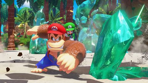 『ドンキーコング バナンザ』有料DLCで『マリオ』コラボ開催。コイン、スーパーキノコ、ハテナブロックなどが登場する特別なエメラルドラッシュ【Nintendo Direct 2026.6.9】