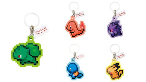 『ポケモン』ドット絵デザインのマスコットがガチャで発売。フシギダネ、ヒトカゲ、ゼニガメ、ピカチュウ、ゲンガーの全5種【7月下旬から】