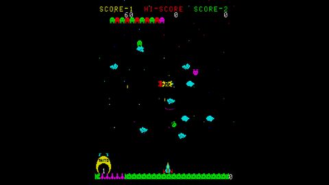 【アケアカ】『スペースサイクロン』6月18日配信。進撃してくるベームを撃ち落とす、タイトーのシューティングゲーム