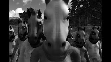 発売禁止ホラー『HORSES』日本語対応。“馬マスク人間”たちを家畜のように飼育する農場で過ごす、常軌を逸した14日間