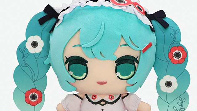初音ミク】《きゅるまるBIGぬいぐるみ》におしゃれなアネモネver.が