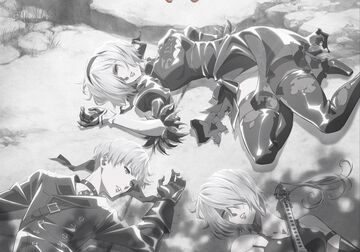 アニメ『ニーア オートマタ Ver1.1a』第2クールが7月5日より放送開始。赤い少女の足元に横たわる2B、9S、A2の描き下ろしキービジュアルも公開