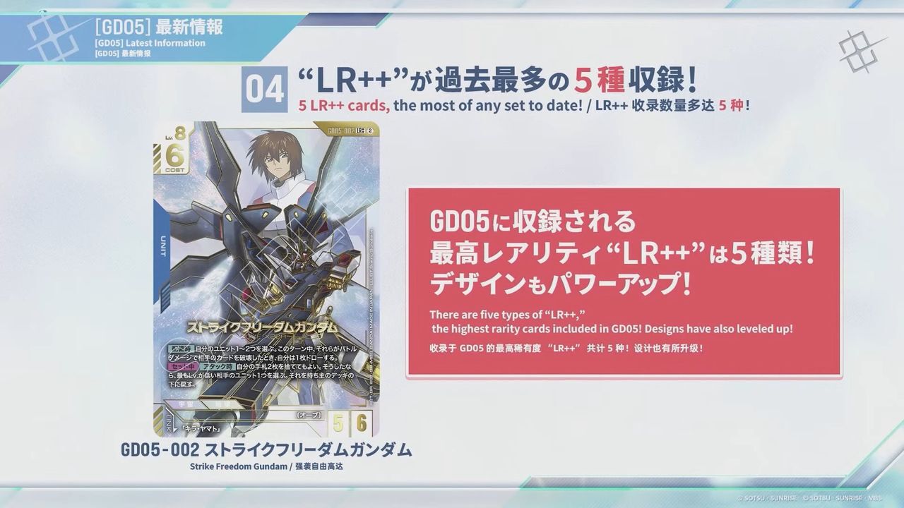 ガンダムカードゲーム』最新情報まとめ。LRストライクフリーダムやLR