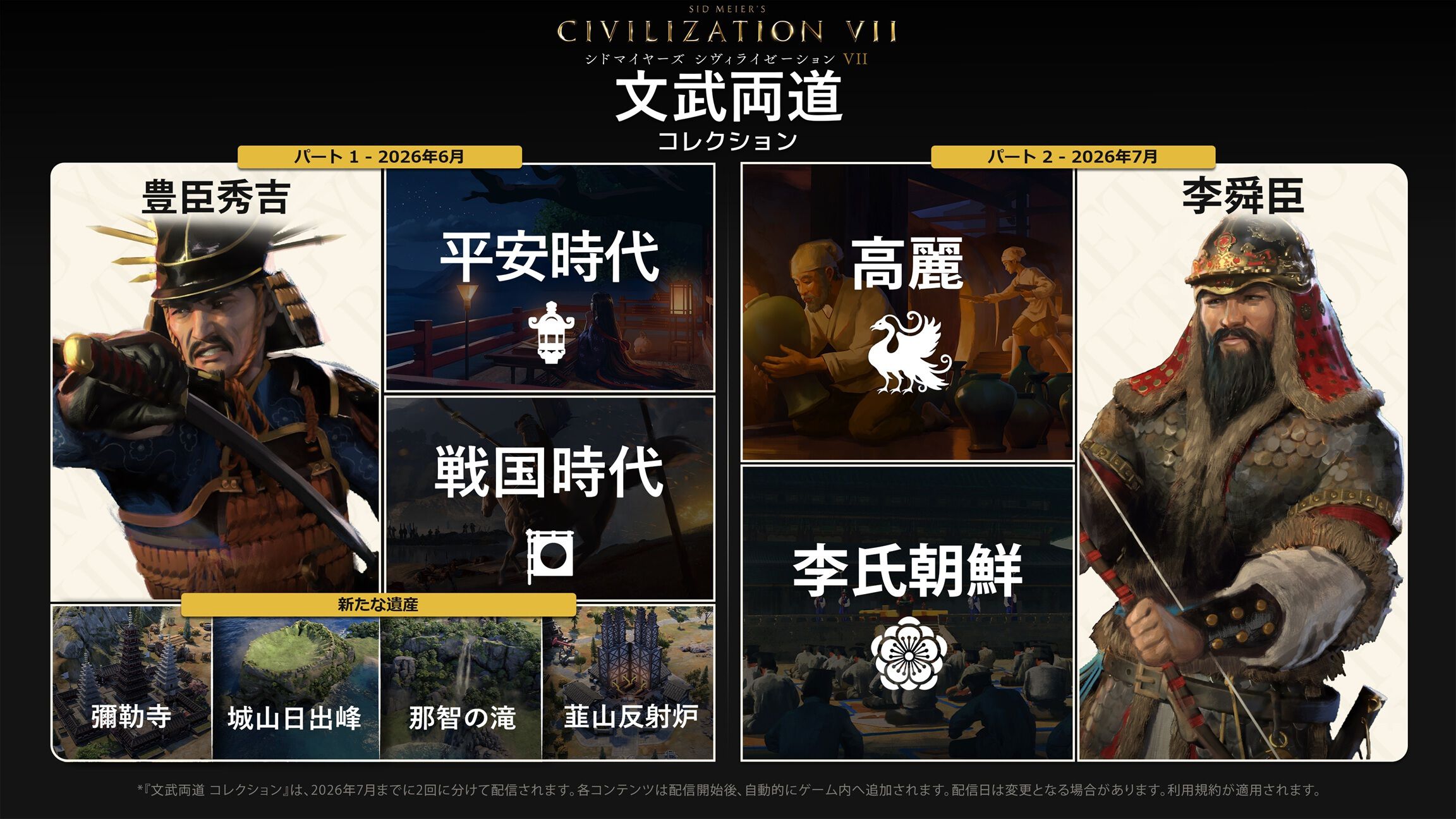 【CIV7】『シヴィライゼーションVII』新指導者“豊臣秀吉”が登場、戦国日本など新文明も追加。有料DLC“文武両道”コレクションが配信