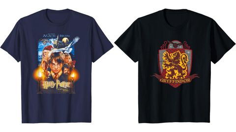 『ハリー・ポッター』デザインTシャツがAmazonにて発売。公開25周年を迎えた『賢者の石』ポスターやグリフィンドールのマークをデザインした半袖Tシャツがラインアップ
