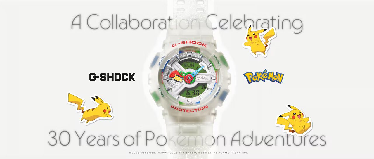 ポケモン』30周年記念のG-SHOCKが7月17日発売。歴代の“始まりの3匹”や
