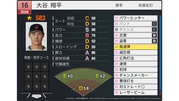 『プロスピ2026』WBCモードの収録選手データ公開。大谷翔平はパワー98のSで特殊能力もてんこもり。米ポール・スキーンズは星600超えの能力に