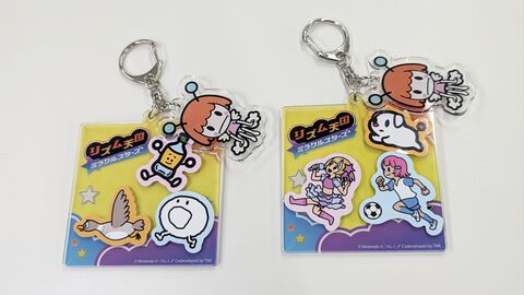 『リズム天国 ミラクルスターズ』楽天限定特典はシールでデコれるアクキー。好きなシールをセレクトして自分だけのキーホルダーが作れちゃう