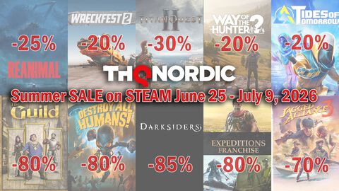 『リアニマル』が25％オフ、『デストロイ オール ヒューマンズ！』が80%オフに。THQ Nordicタイトルがお得なSteamサマーセール開催中