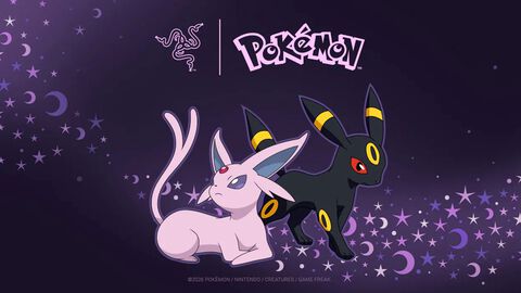 『ポケモン』エーフィ＆ブラッキーのRazerコラボゲーミングギア発表、“霧に包まれた星空”をイメージした高性能ギアに。告知映像と特設ページがオープン