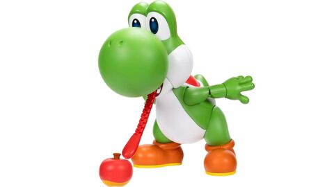 『スーパーマリオ』ヨッシーの舌がリアルに伸びる。フルーツをキャッチするギミック付きフィギュアが海外で展開