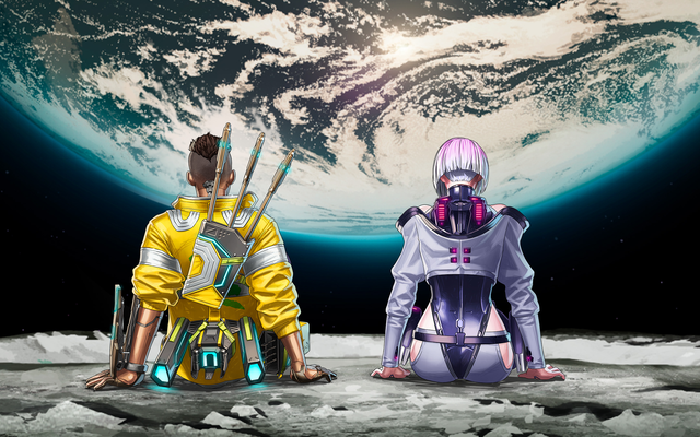 『Apex Legends』×『サイパン エッジランナーズ』!!　コラボ予告らしき画像が投稿。スパローがデイビッド、アクセルがルーシーに？